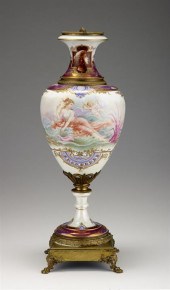 Large Sevres style iridescent,