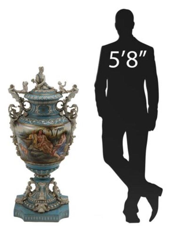 LARGE SEVRES STYLE PORCELAIN