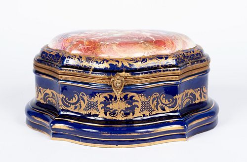 LARGE SEVRES STYLE PORCELAIN