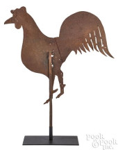 LARGE SHEET IRON ROOSTER WEATH