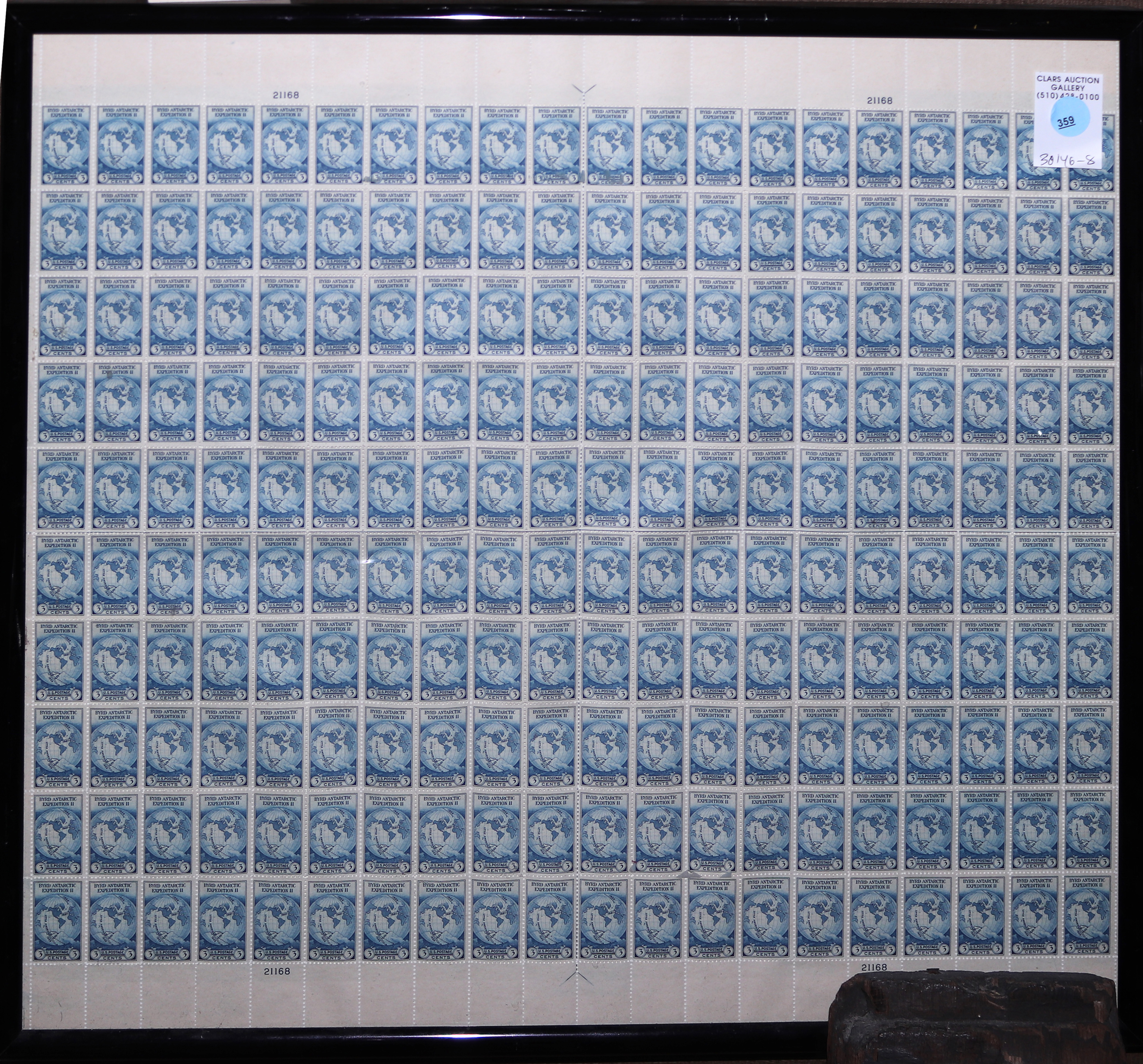 LARGE SHEET OF (200) 3 CENTS BRYD