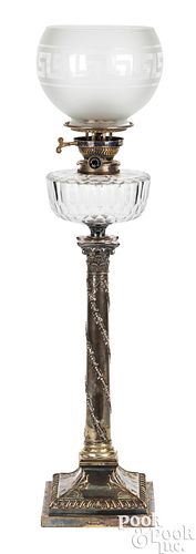 LARGE SHEFFIELD PALMER STYLE LAMP