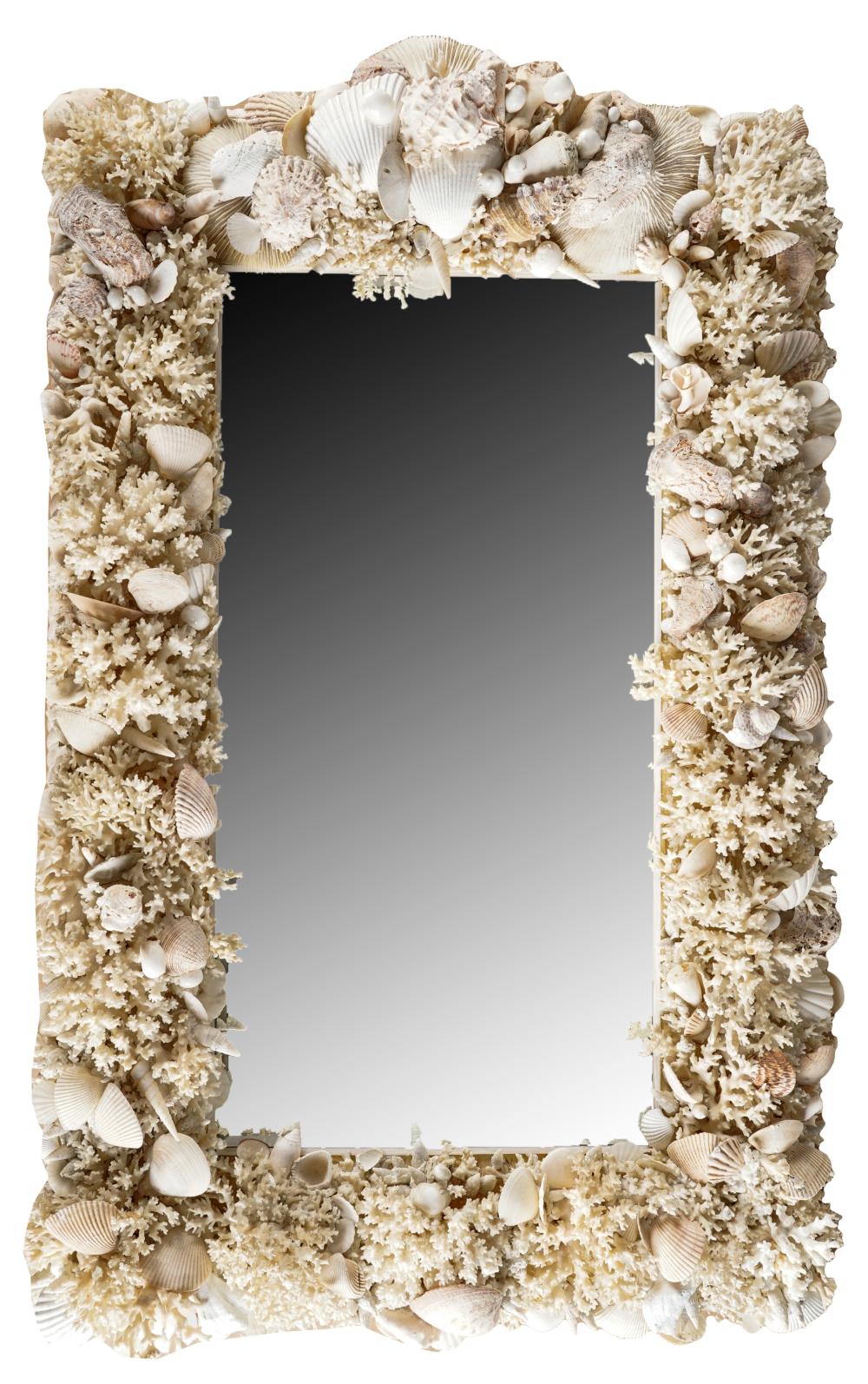 LARGE SHELL-ENCRUSTED WALL
