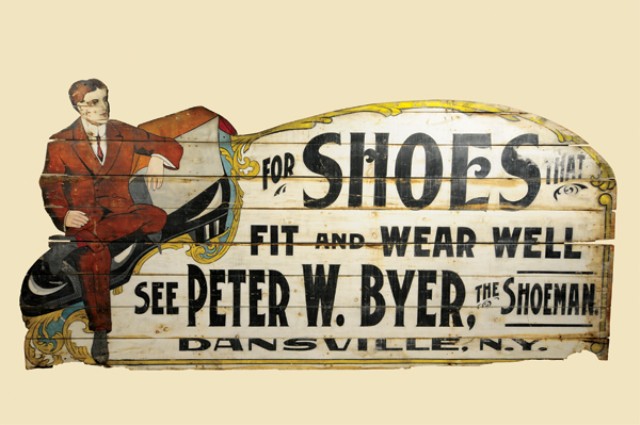 ''LARGE SHOE STORE'' AD SIGN This
