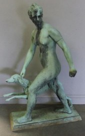 Large Signed Bronze of Woman w