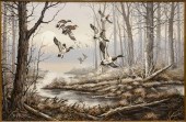 LARGE SIGNED DUCKS WILDLIFE PA