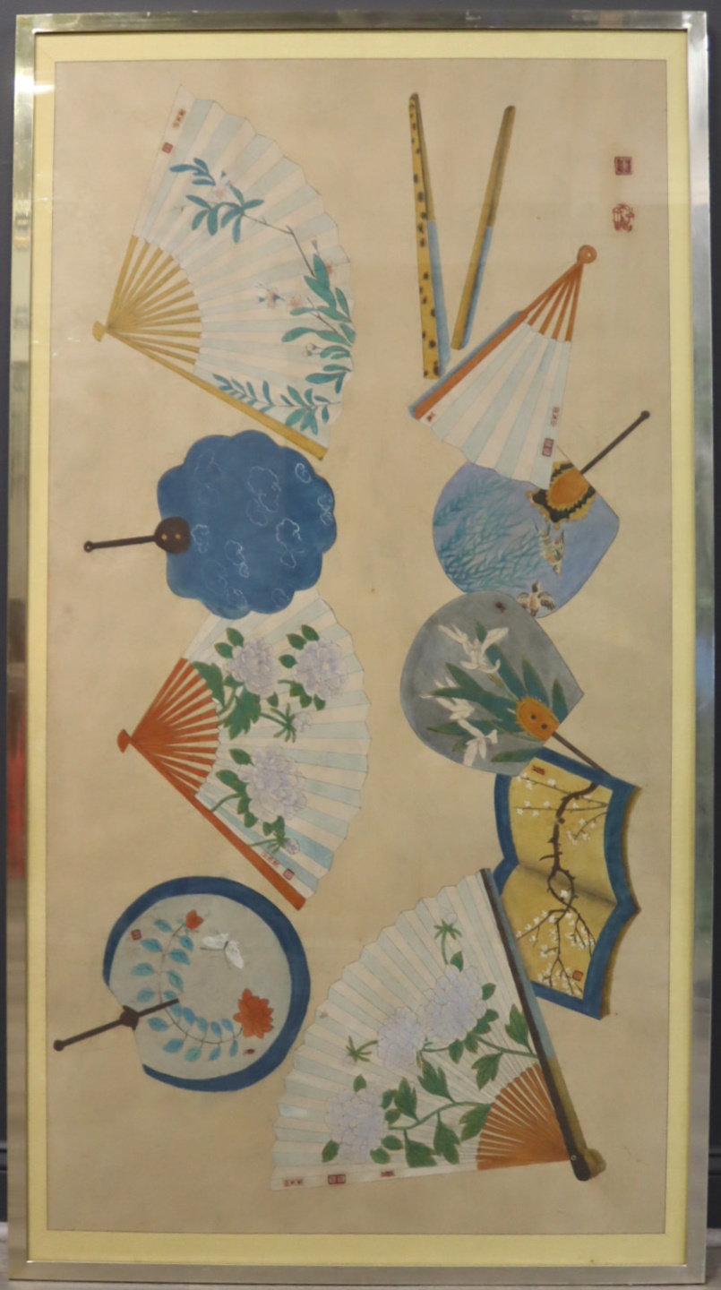 LARGE SIGNED JAPANESE FRAMED