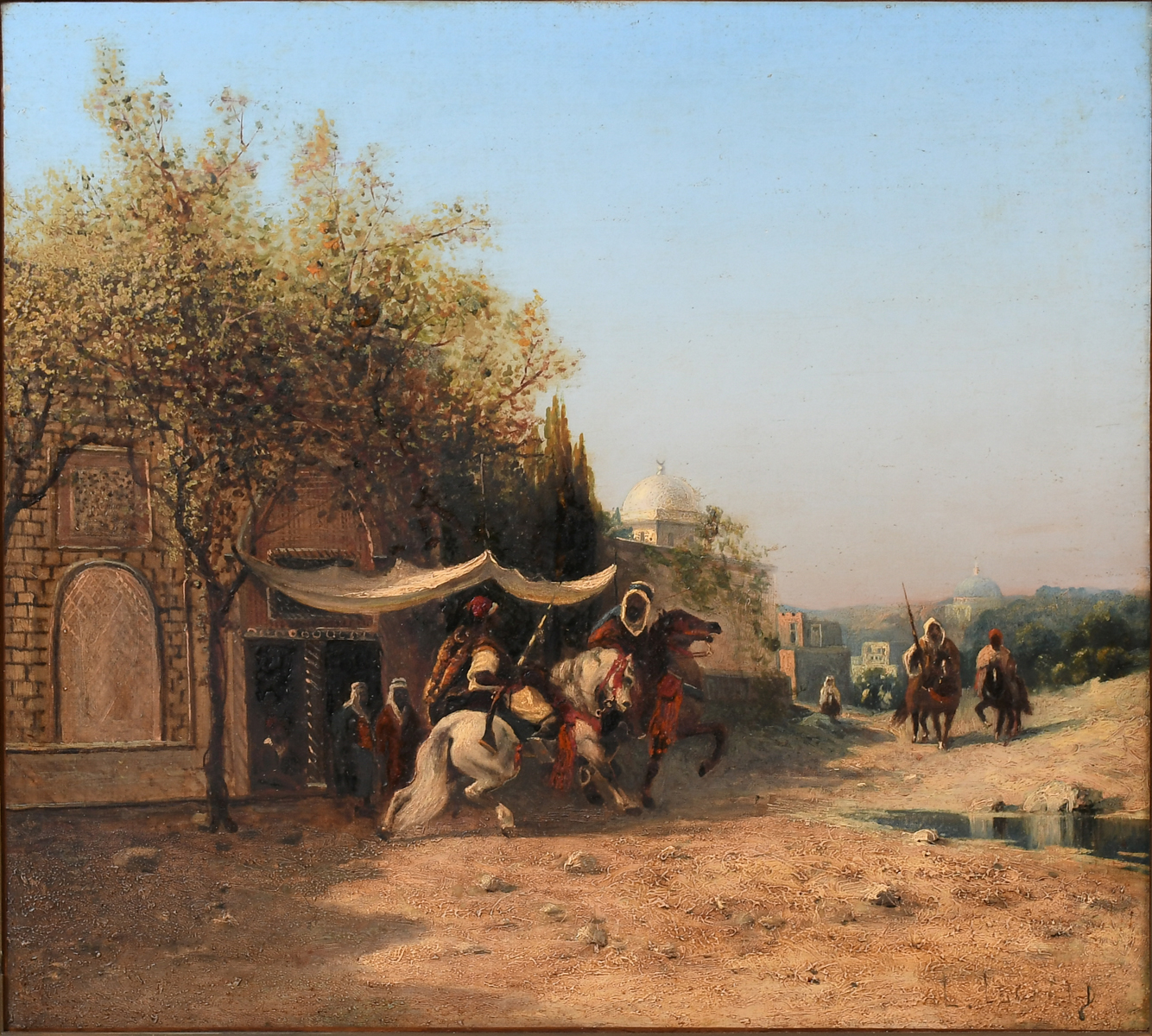 LARGE SIGNED ORIENTALIST PAINTING