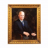 LARGE SIGNED PHOTO OF EISENHOW