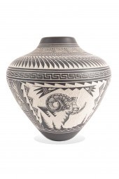 LARGE SIGNED R. ARAGON INCISED
