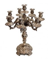 LARGE SILVER 8 BRANCH CENTERPI