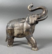 LARGE SILVER BETEL NUT ELEPHAN