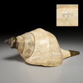 LARGE SILVER-MOUNTED SHELL, EX