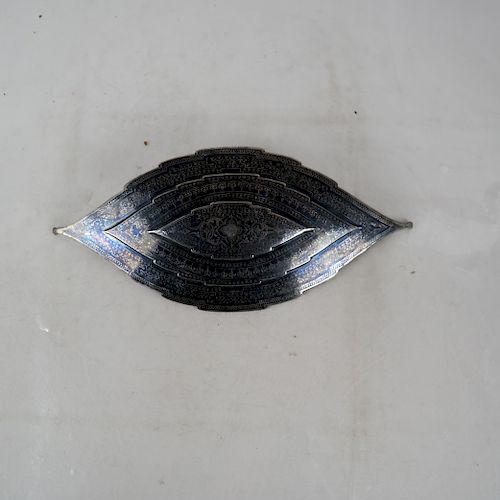 LARGE SILVER NIELLO-STYLE BELT
