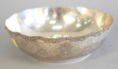 LARGE SILVER PERSIAN BOWL ELAB