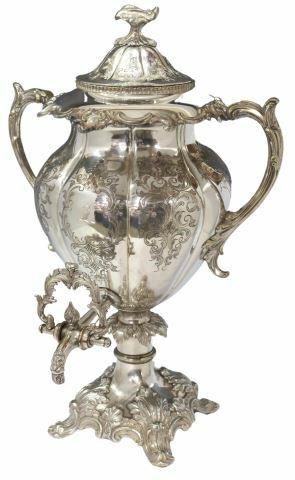 LARGE SILVER PLATE HOT WATER/