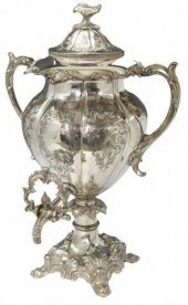 LARGE SILVER PLATE HOT WATER/