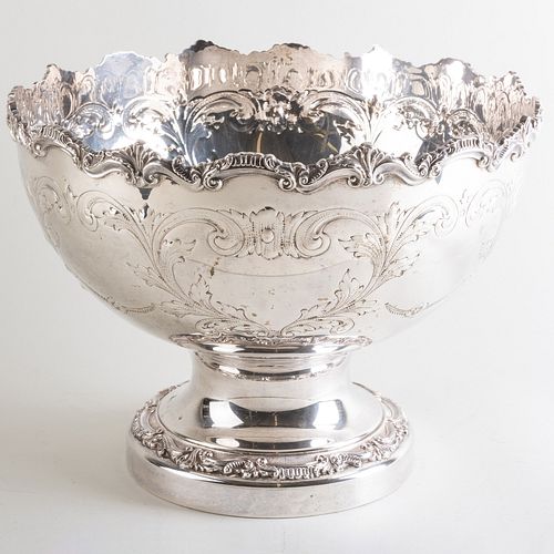 LARGE SILVER PLATE PUNCH BOWL12 x