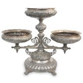 LARGE SILVER PLATED EPERGNE CE