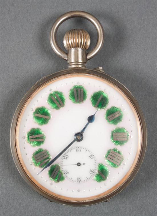Large silver-plated open face
