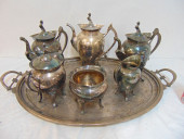 LARGE SILVER PLATED TEA SET, R