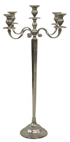 LARGE SILVER-TONE FIVE-LIGHT
