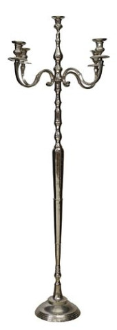 LARGE SILVER-TONE FIVE-LIGHT S