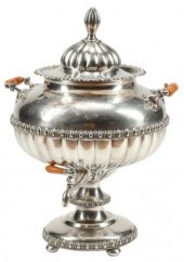 LARGE SILVERPLATE ARMORIAL SAM