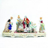 LARGE SITZENDORF PORCELAIN FIG