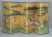 LARGE SIX PANEL SCREEN DEPICTI