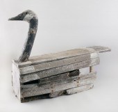 LARGE SLAT GOOSE DECOY EARLY 2