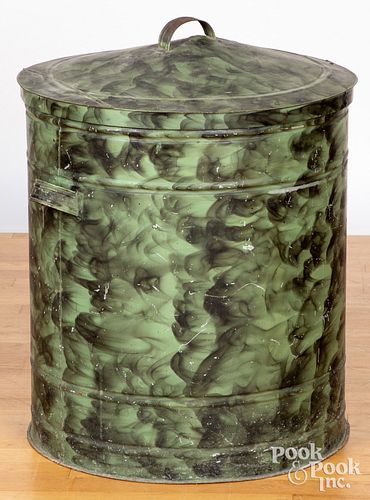 LARGE SMOKE DECORATED TIN