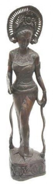 LARGE SOUTHEAST ASIAN CARVED H