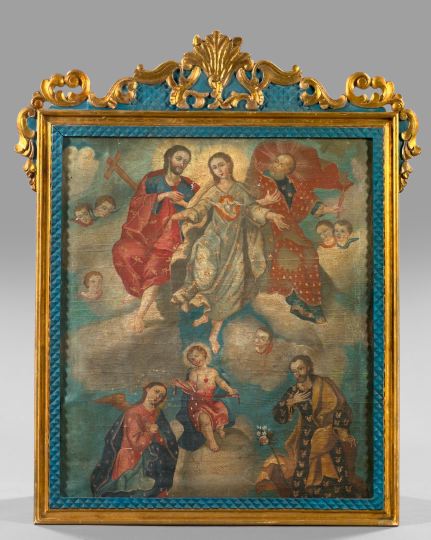 Large Spanish Colonial Oil
