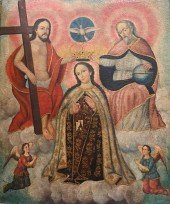 LARGE SPANISH COLONIAL PORTRAI
