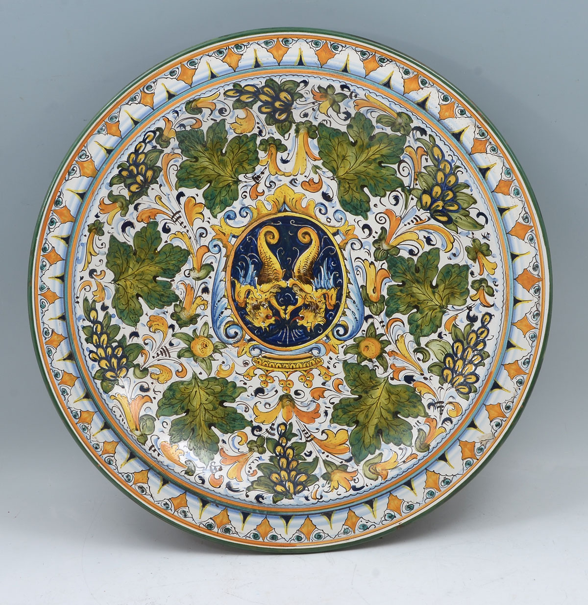 LARGE SPANISH MAJOLICA CHARGER: