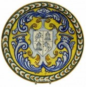 LARGE SPANISH MAJOLICA EARTHEN