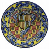 LARGE SPANISH MAJOLICA EARTHEN