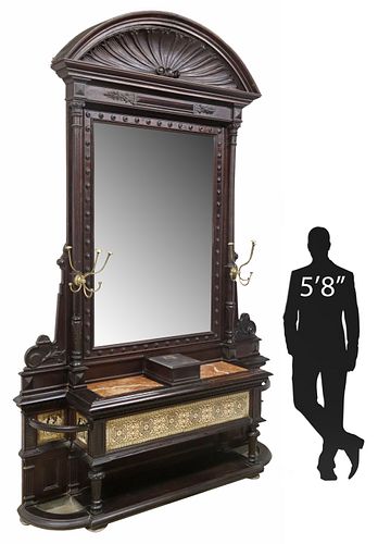 LARGE SPANISH MIRRORED WALNUT