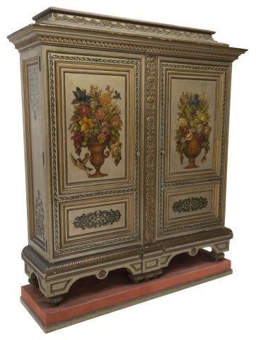 LARGE SPANISH PAINTED DOUBLE-DOOR