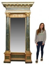 LARGE SPANISH PAINTED & MARBLE