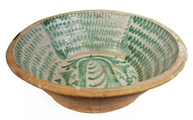 LARGE SPANISH TIN GLAZED