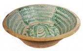 LARGE SPANISH TIN GLAZED EARTH