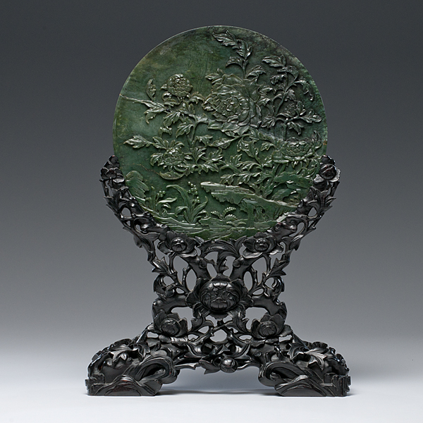 Large Spinach Jade Chinese Table