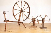 LARGE SPINNING WHEEL, ETC.Larg