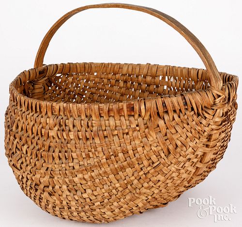 LARGE SPLINT MELON FIELD BASKET,