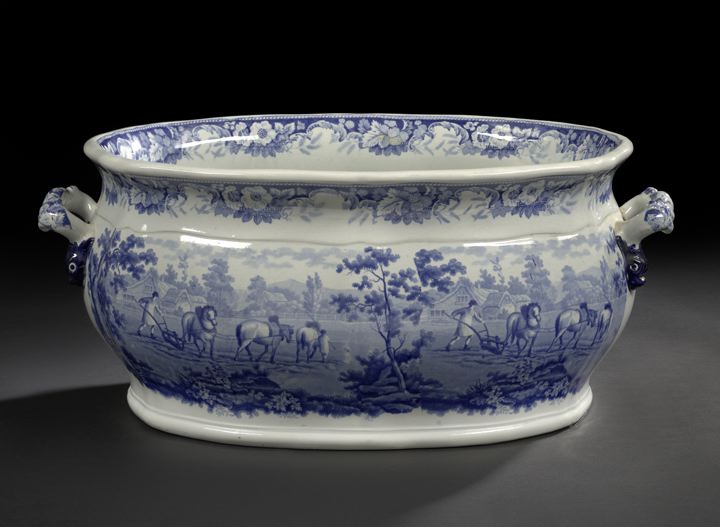 Large Staffordshire Blue and