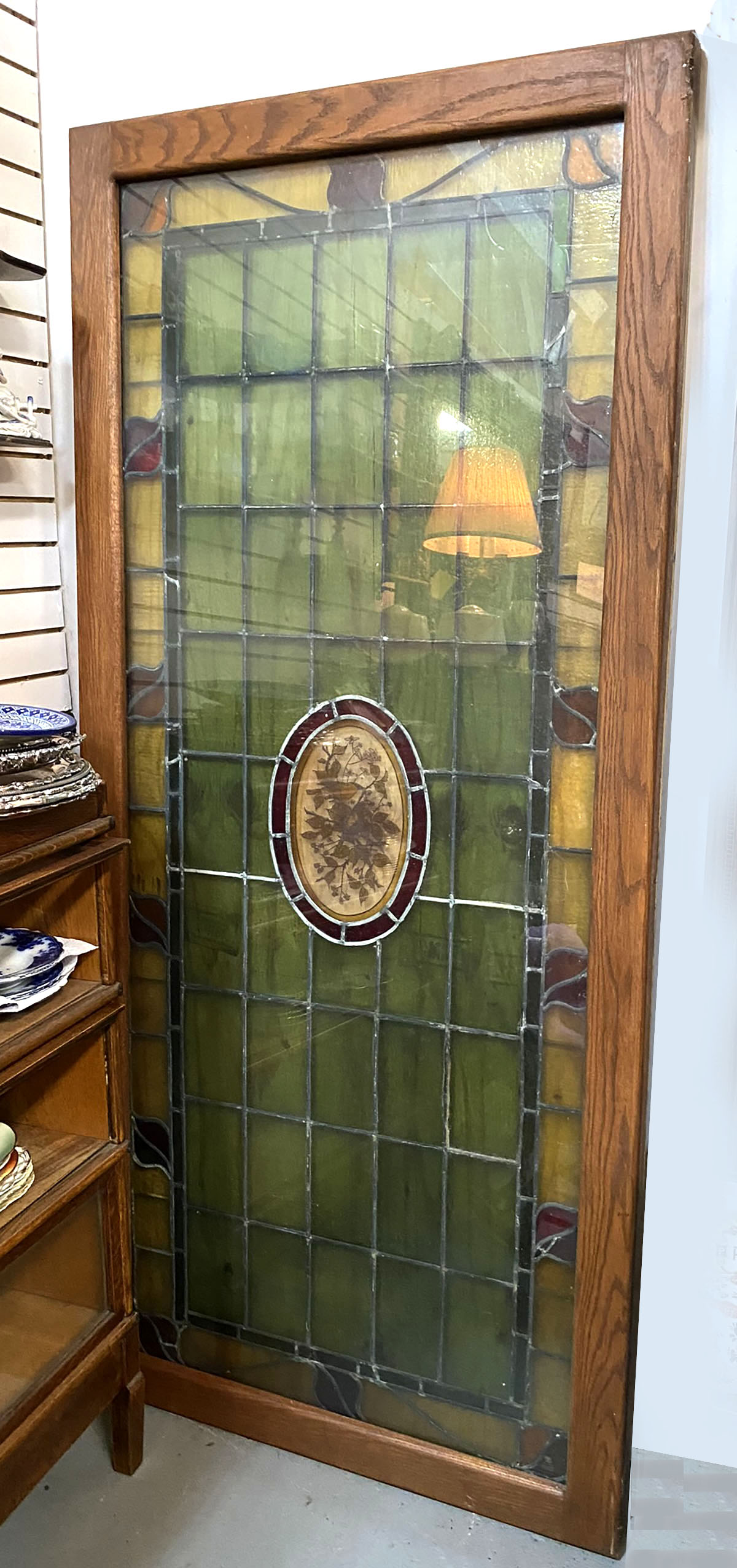 LARGE STAINED GLASS DOOR: 87''h x