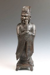 LARGE STANDING BRONZE FIGURE O