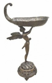 LARGE STANDING BRONZE WINGED C